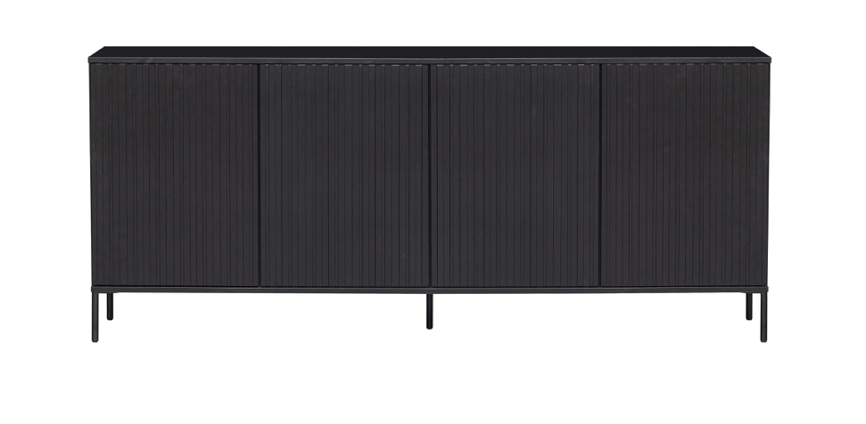 WOOOD EXCLUSIVE WOOOD EXCLUSIVE - Dressoir new gravure grenen zwart 200cm