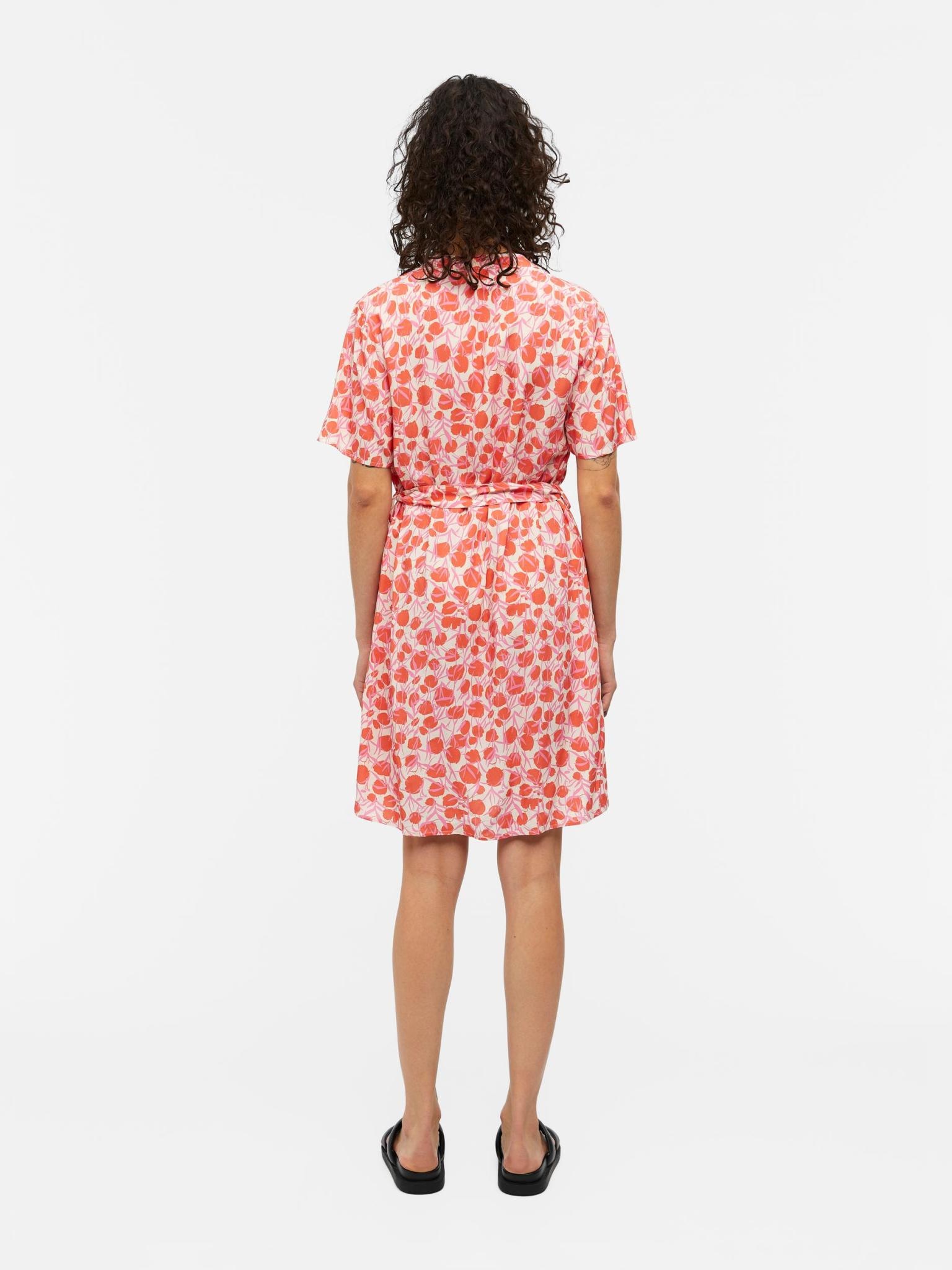 OBJECT OBJECT - Jurk Ema Elise sandshell hot coral