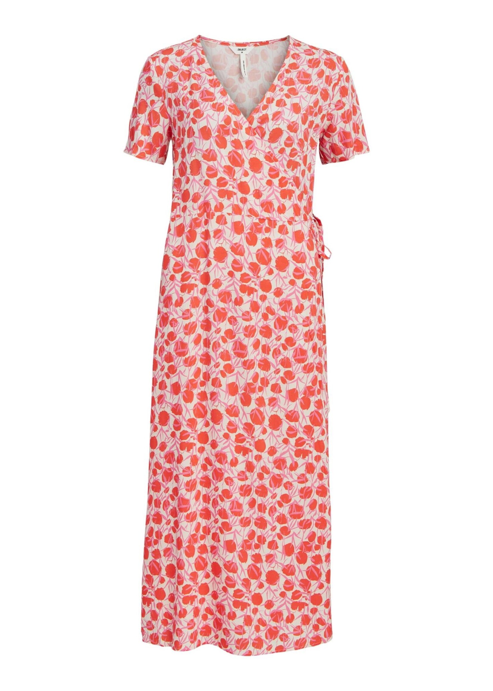 OBJECT OBJECT - Jurk Ema Elise long sandshell hot coral MAAT 34