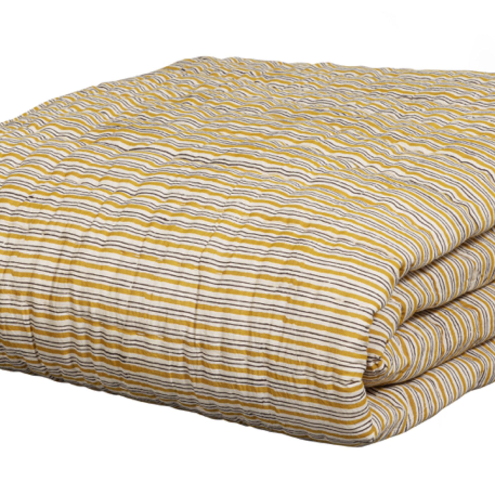 -- Chevron quilt plaid zwart/mosterd 220x265