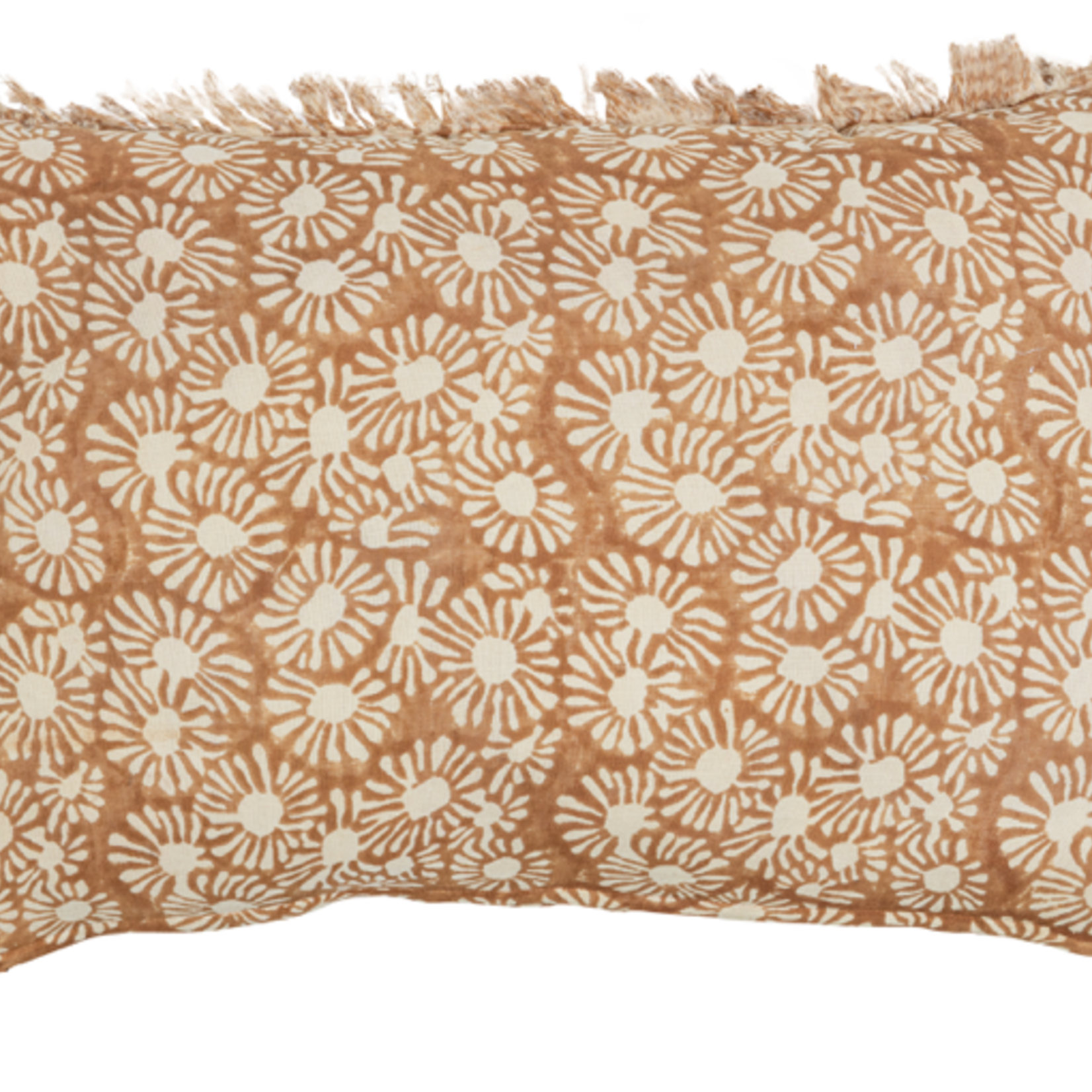 -- Blossom kussen met print bruin 40x60