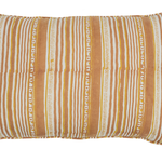 -- Banding kussen met print bruin 40x60