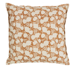 -- Foliage kussen met print bruin 50x50