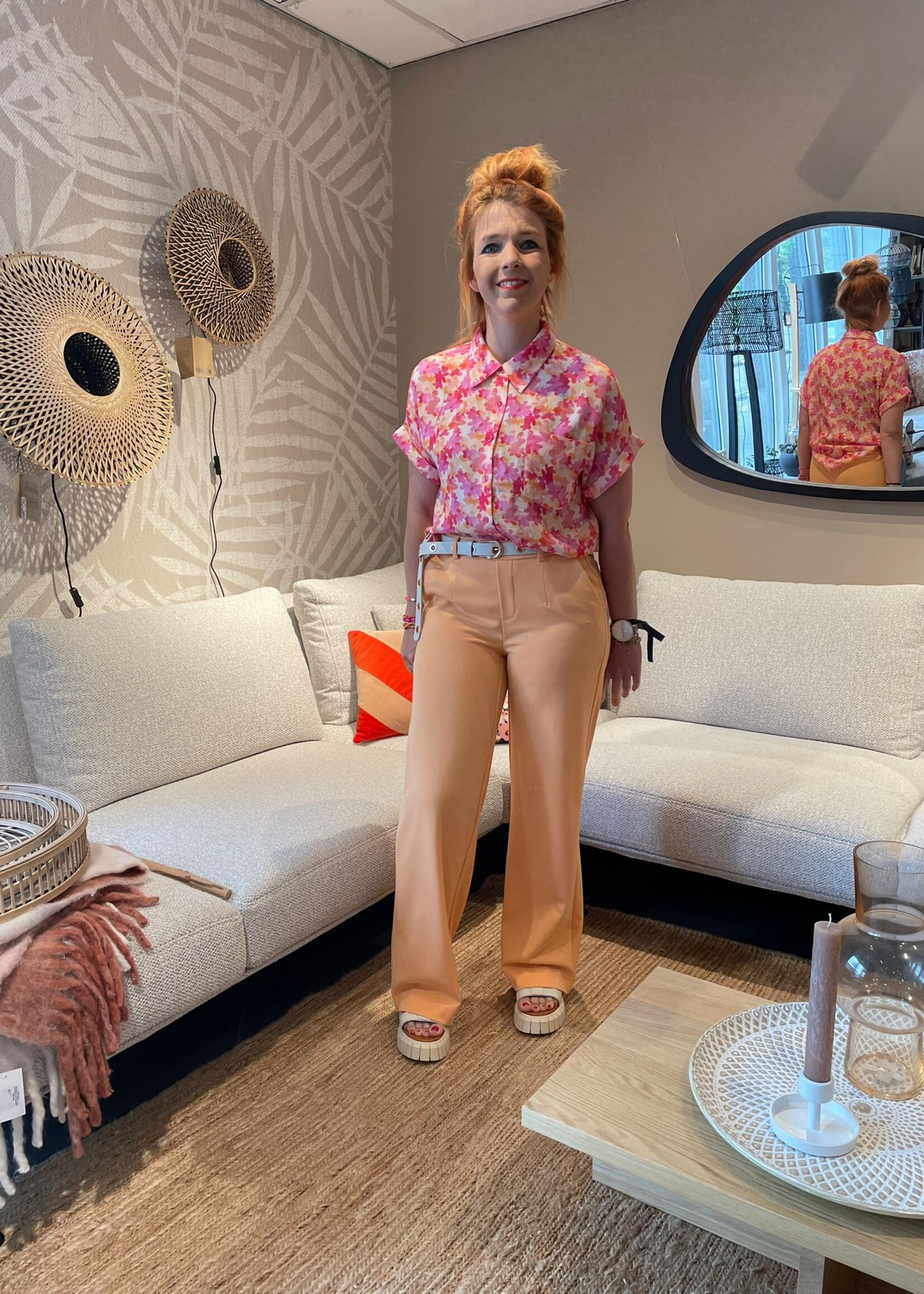 OBJECT OBJECT - Lisa wide pant noos Peach Cobbler