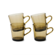 HKLIVING HKLIVING - 70's glassware Coffee cup mud brown per stuk