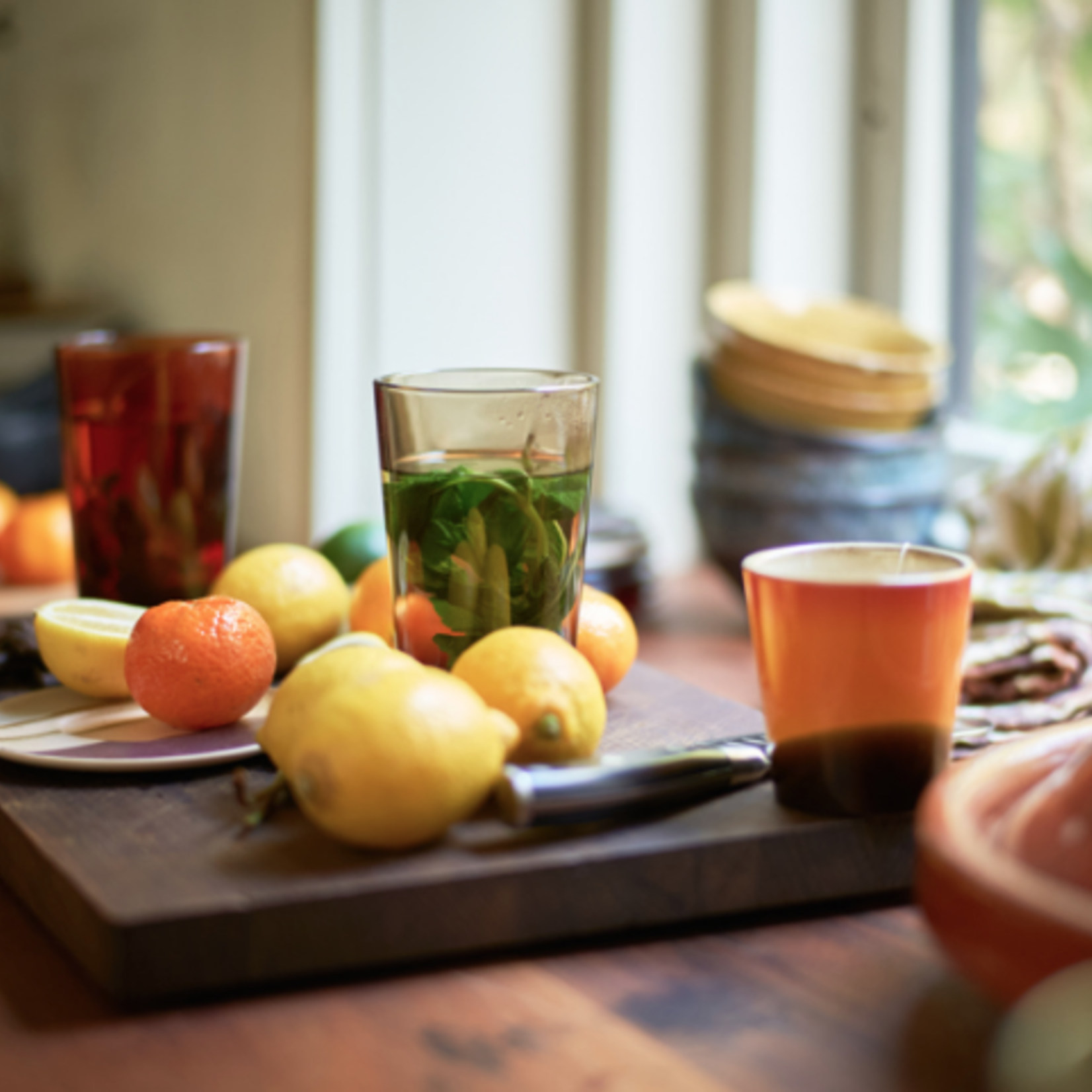 HKLIVING HKLIVING - 70's Thee glas mud brown per stuk