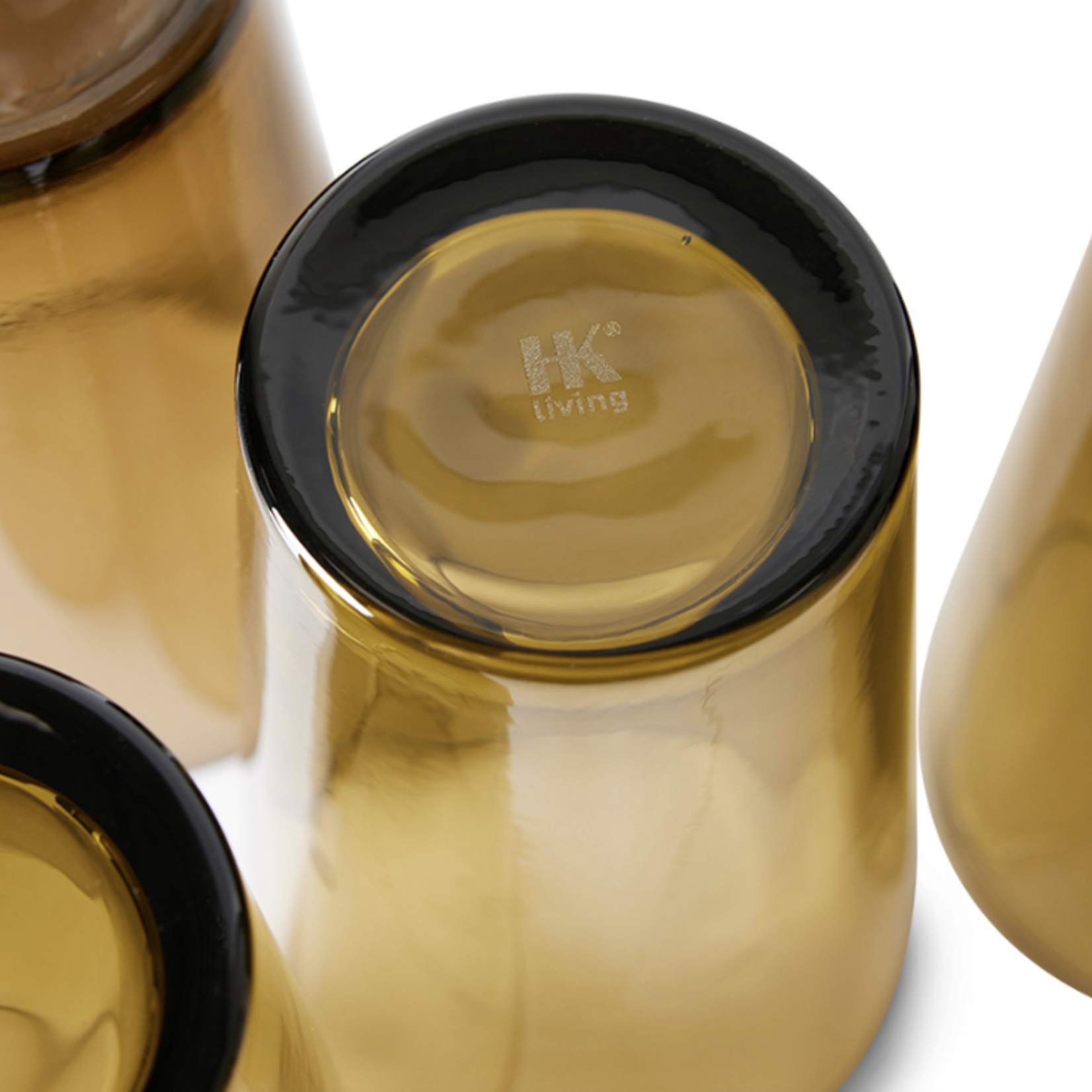 HKLIVING HKLIVING - 70's Thee glas mud brown per stuk