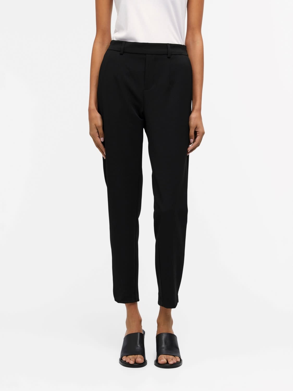 OBJECT OBJECT - Broek Lisa slim pant black / zwart