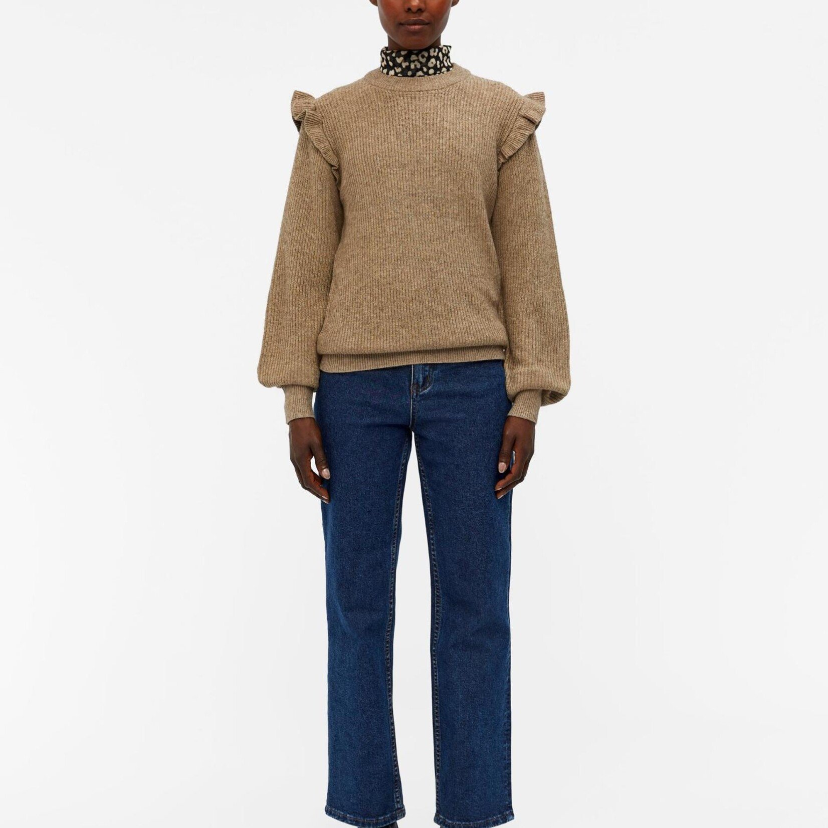 OBJECT OBJECT - Trui Malena ruffle fossil MAAT S