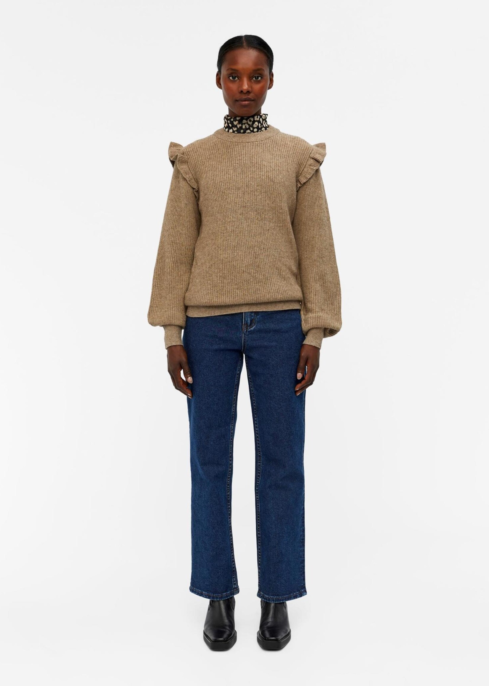 OBJECT OBJECT - Trui Malena ruffle fossil