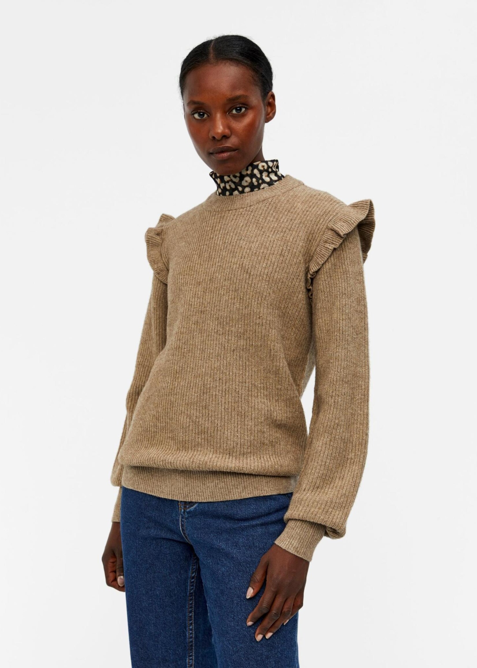 OBJECT OBJECT - Trui Malena ruffle fossil