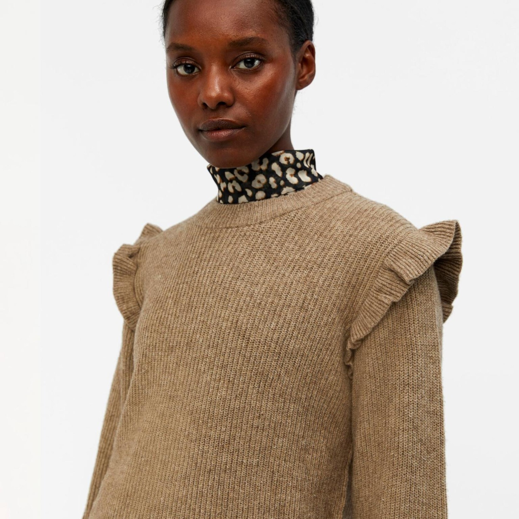 OBJECT OBJECT - Trui Malena ruffle fossil