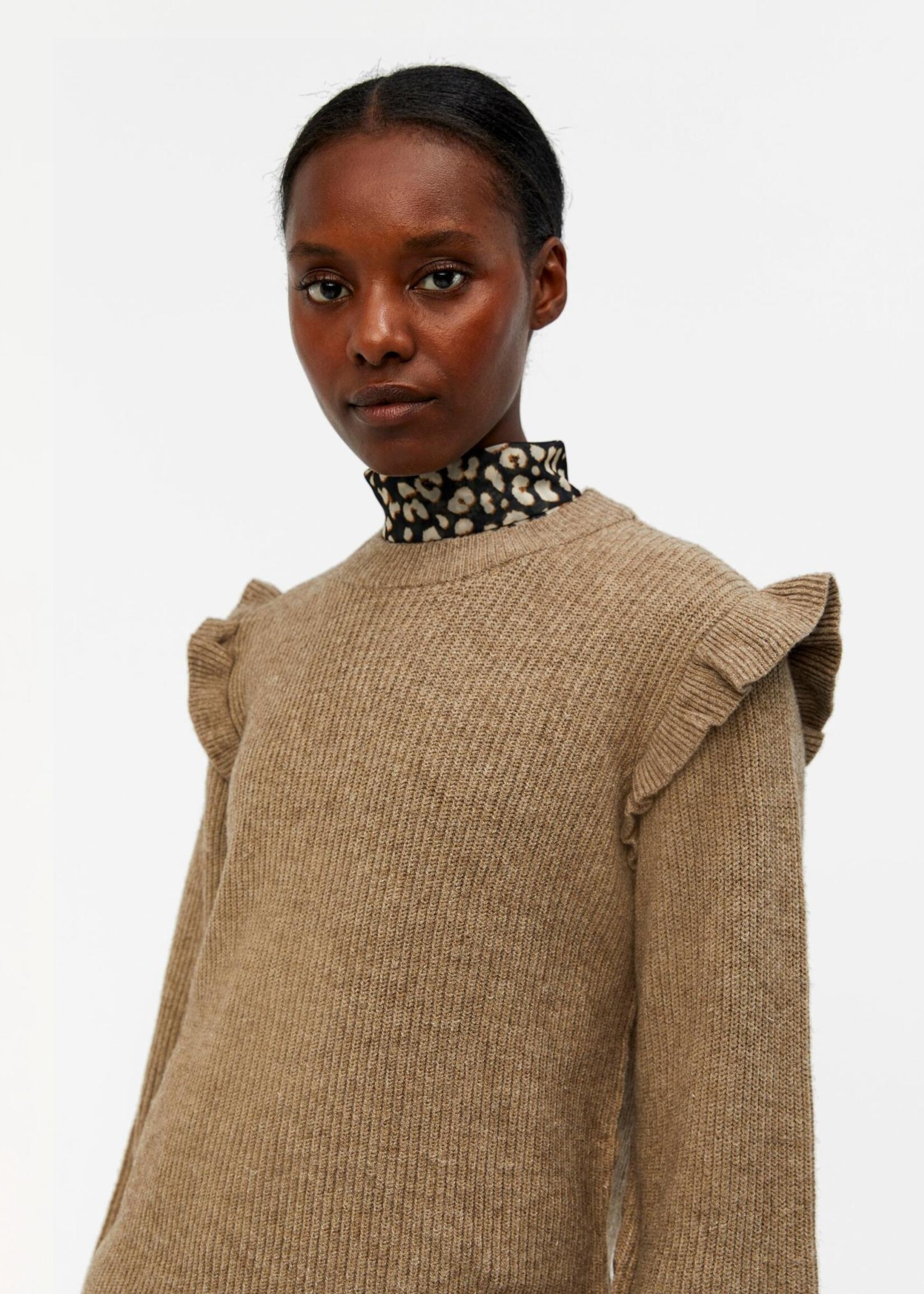 OBJECT OBJECT - Trui Malena ruffle fossil