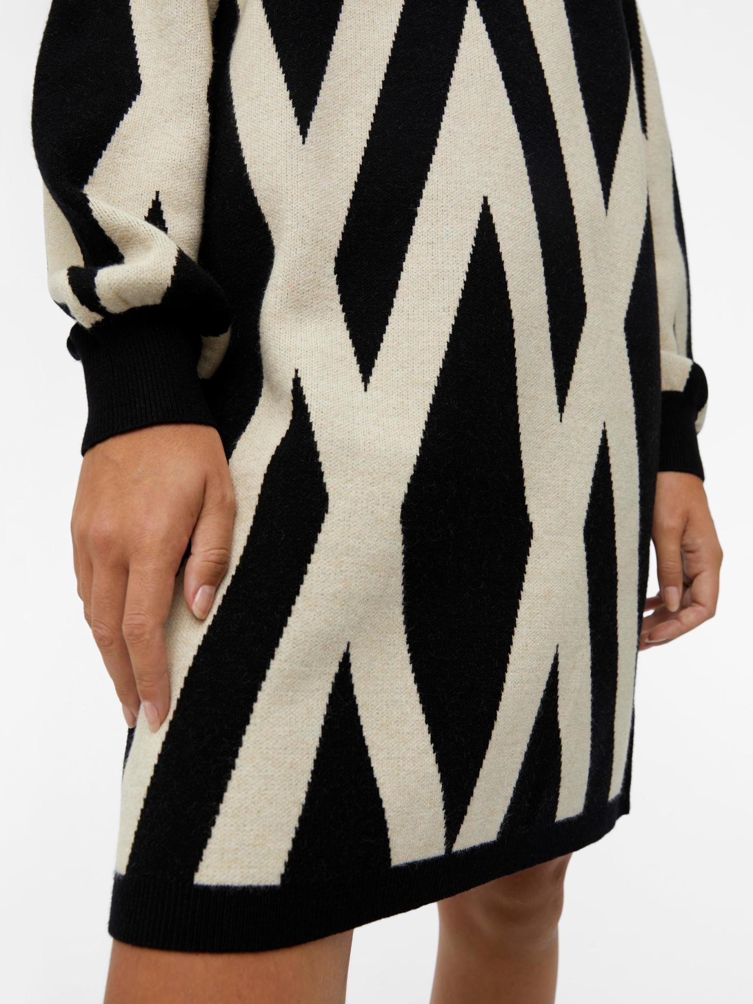 OBJECT OBJECT - Ray knit dress black sandshell graphic MAAT XS