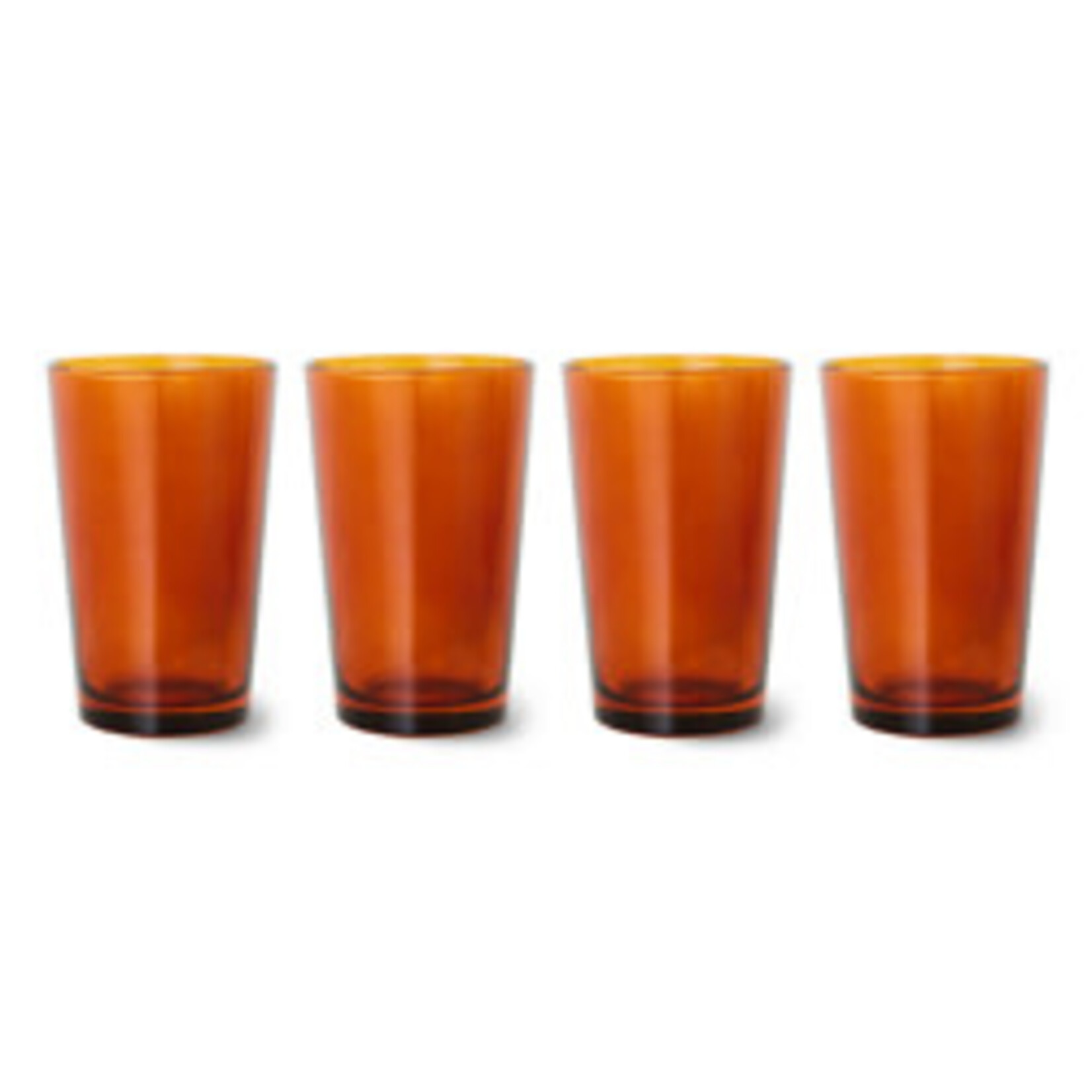 HKLIVING HKLIVING - 70's glassware tea glasses set Amber brown van 4 AGL4507