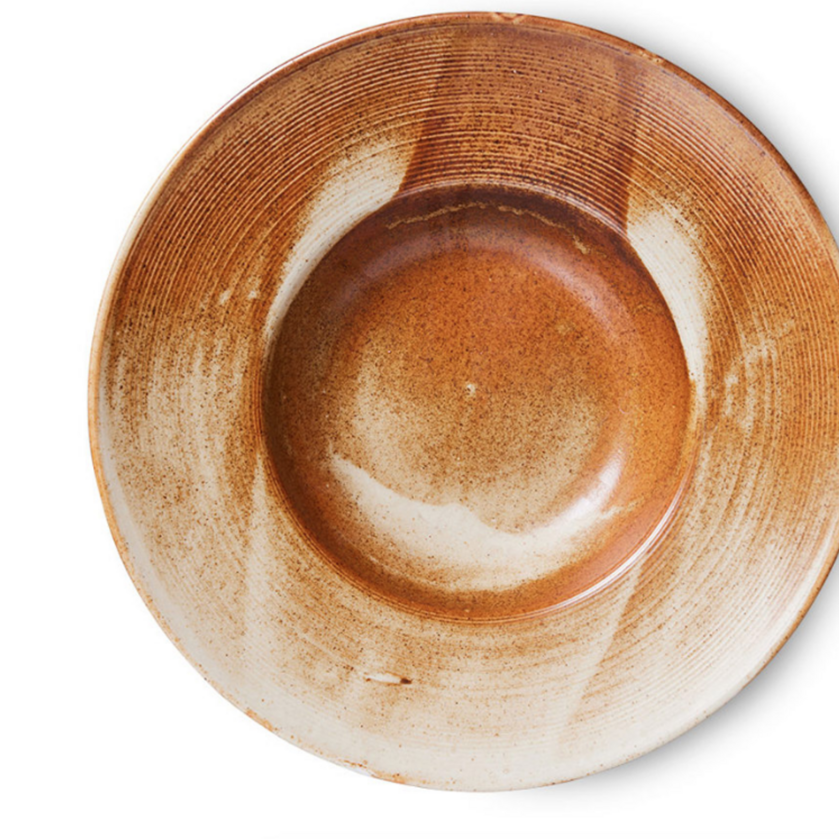 HKLIVING HKLIVING - Chef ceramics pasta bord rustic cream/brown ACE7137