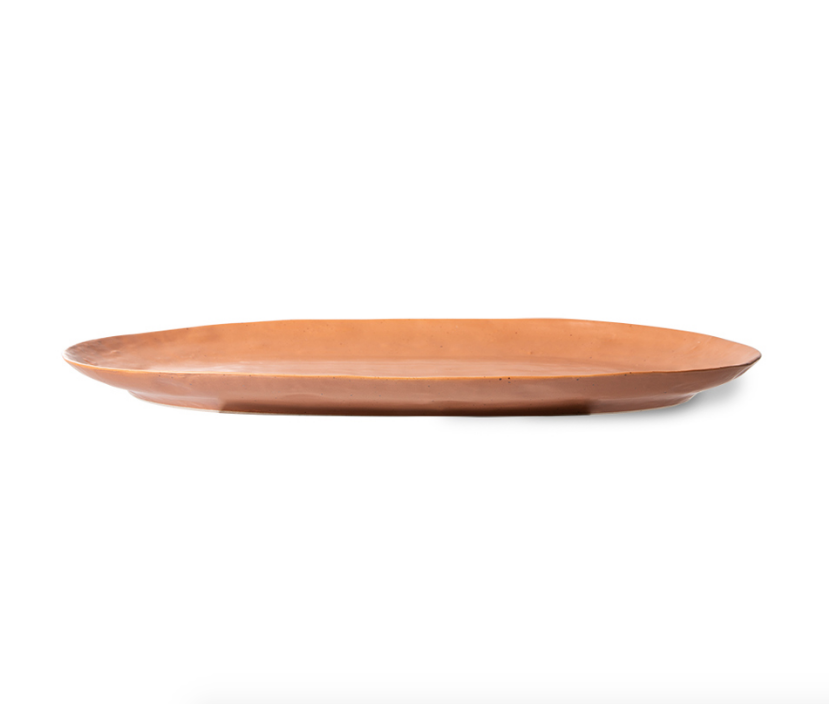 HKLIVING HKLIVING - Bold&Basic ceramics serving tray brown ACE7095