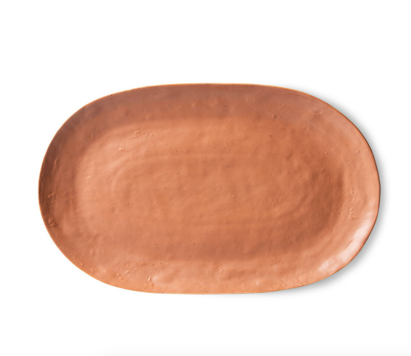 HKLIVING HKLIVING - Bold&Basic ceramics serving tray brown ACE7095