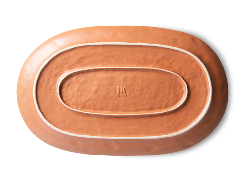 HKLIVING HKLIVING - Bold&Basic ceramics serving tray brown ACE7095