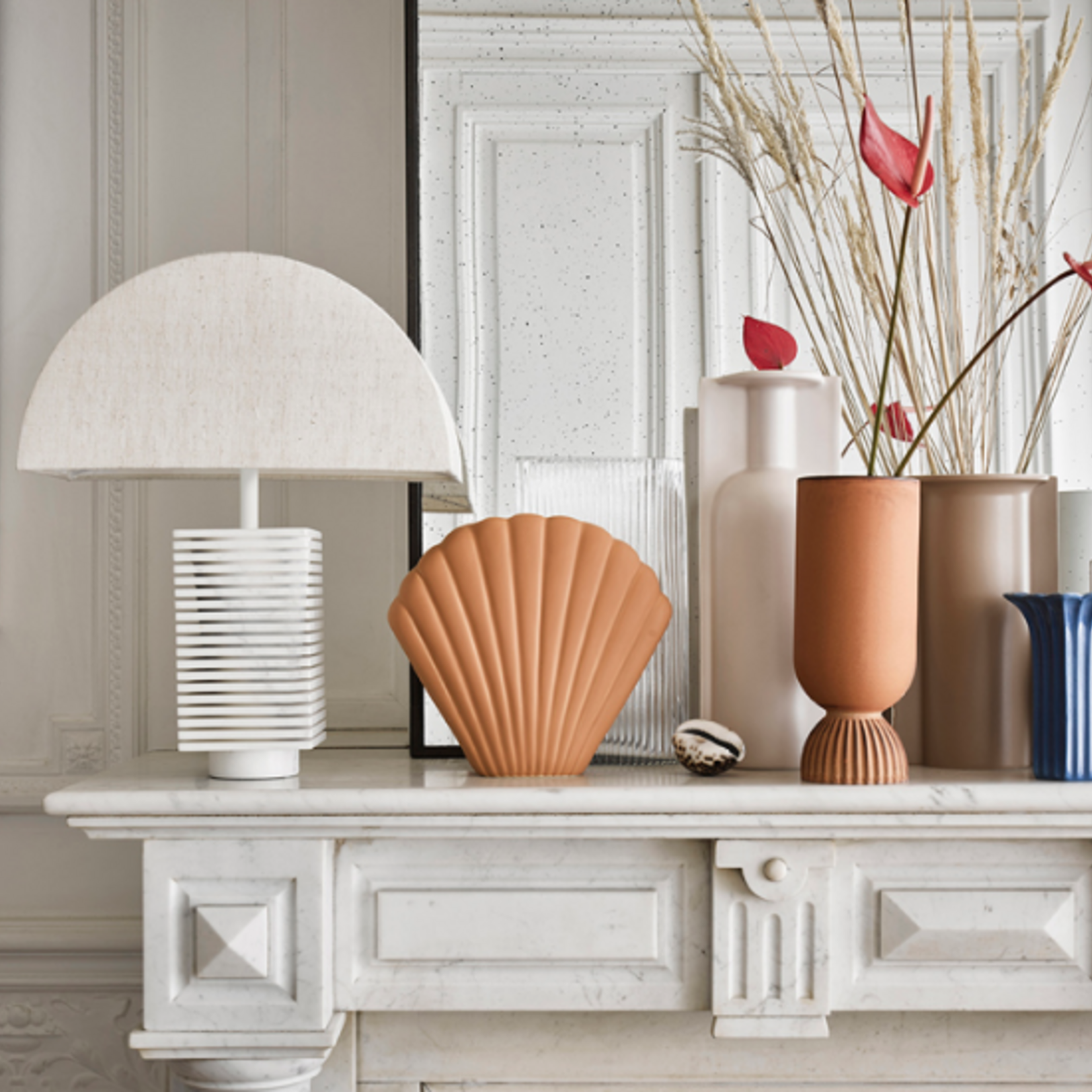 HKLIVING HKLIVING - Mat witte vaas S ACE6809