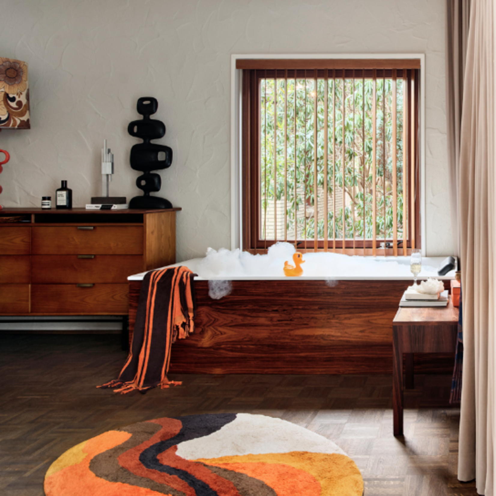 HKLIVING HKLIVING - Badmat retro Swirl 90x120cm  TTK3105