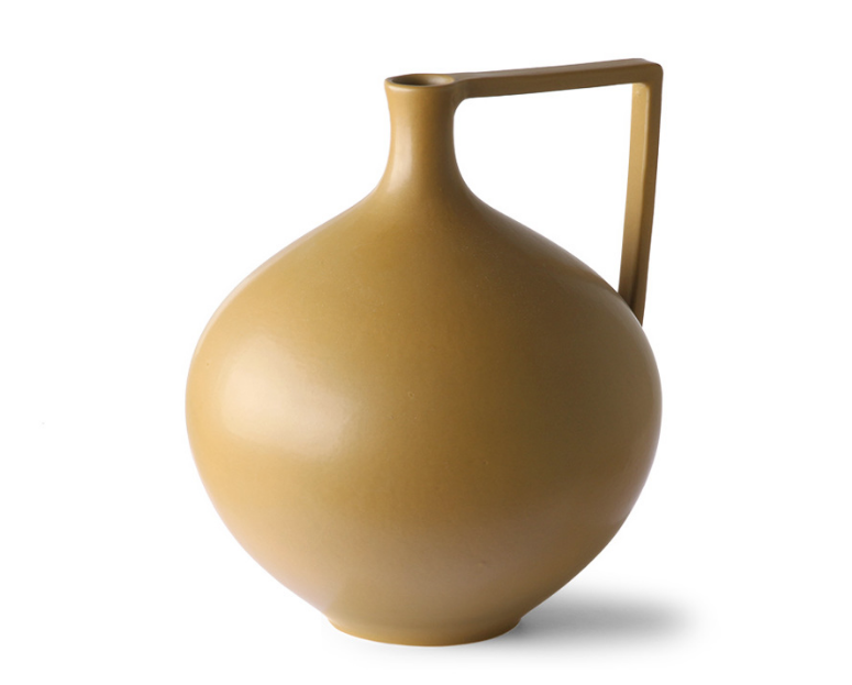 HKLIVING HKLIVING - Ceramic jar L mustard ACE6950