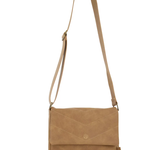 ZUSSS ZUSSS - Schoudertasje met stiksels cognac