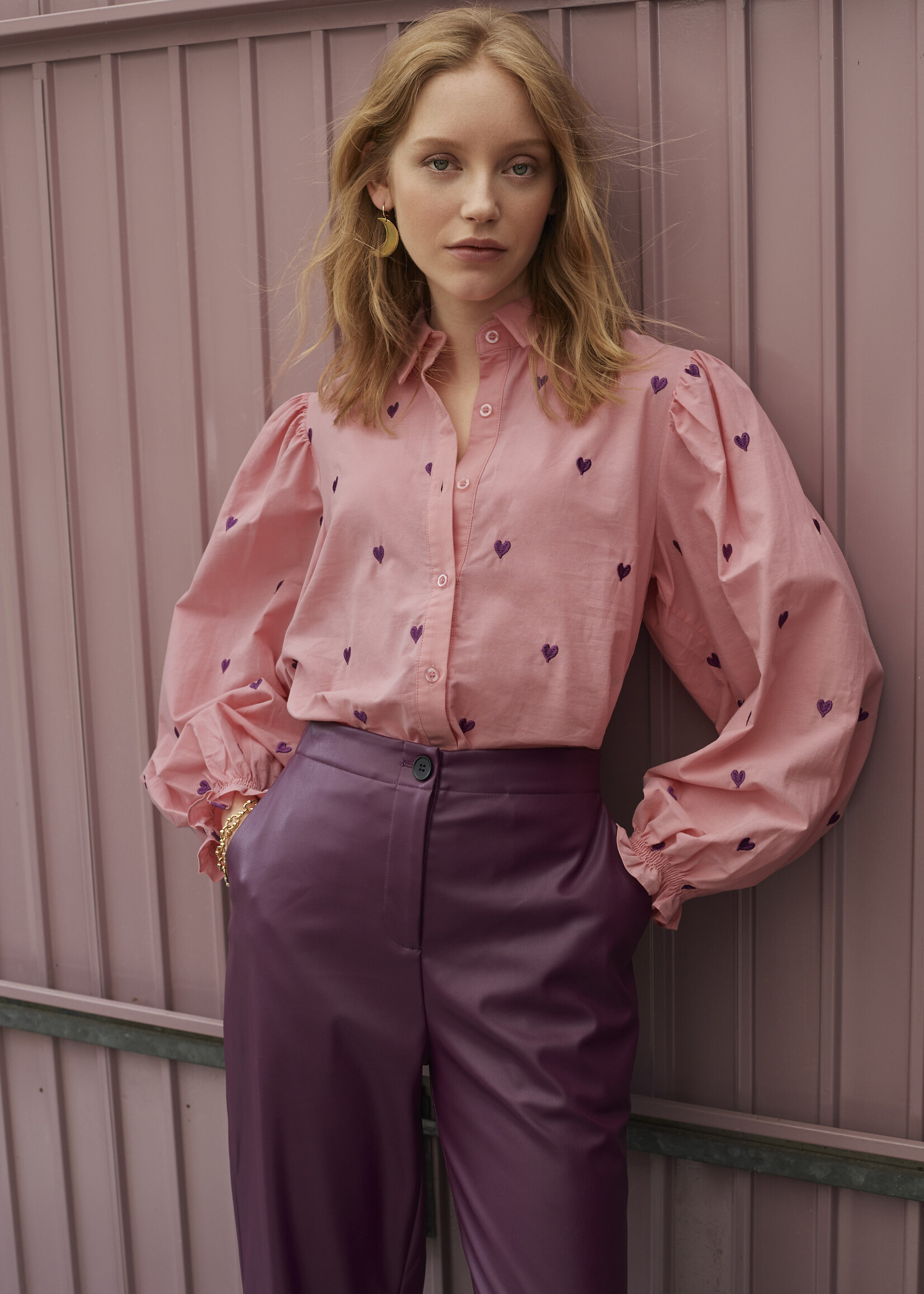 YDENCE YDENCE - Pants Marlee aubergine