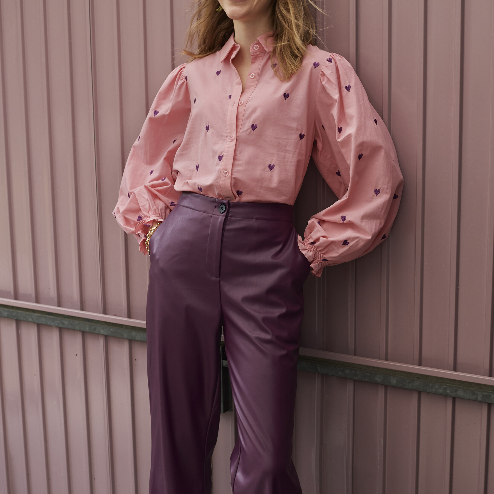 YDENCE YDENCE - Pants Marlee aubergine MAAT M