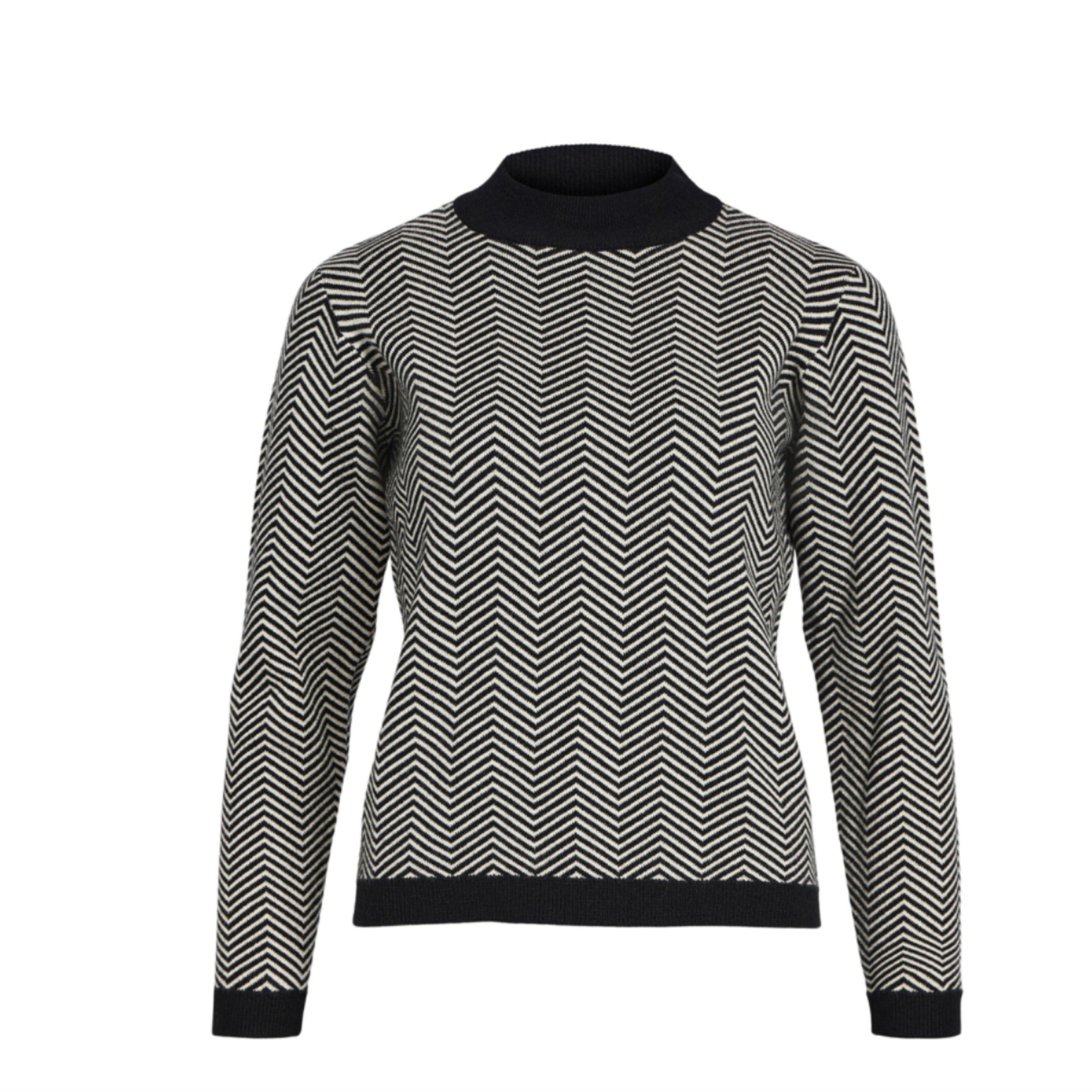 OBJECT OBJECT - Trui Ray black sandshell zigzag