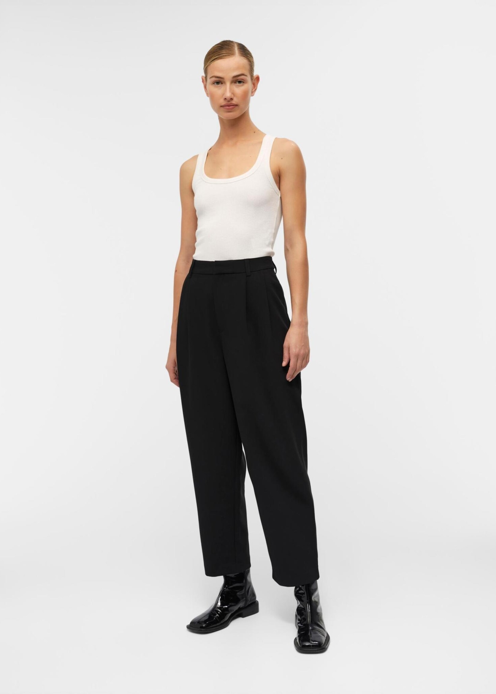 OBJECT OBJECT - Broek Ronja zwart enkelmodel