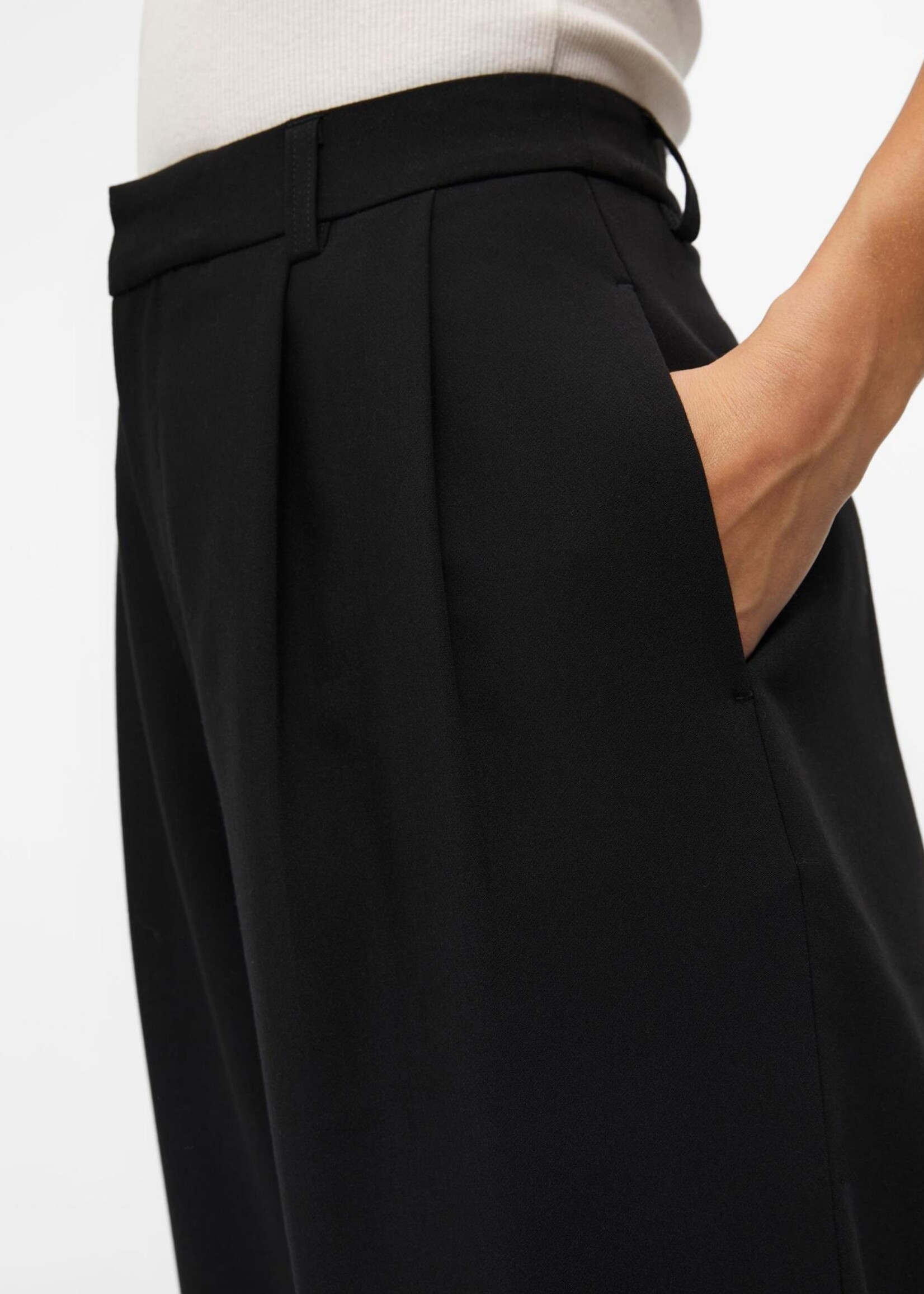 OBJECT OBJECT - Broek Ronja zwart enkelmodel