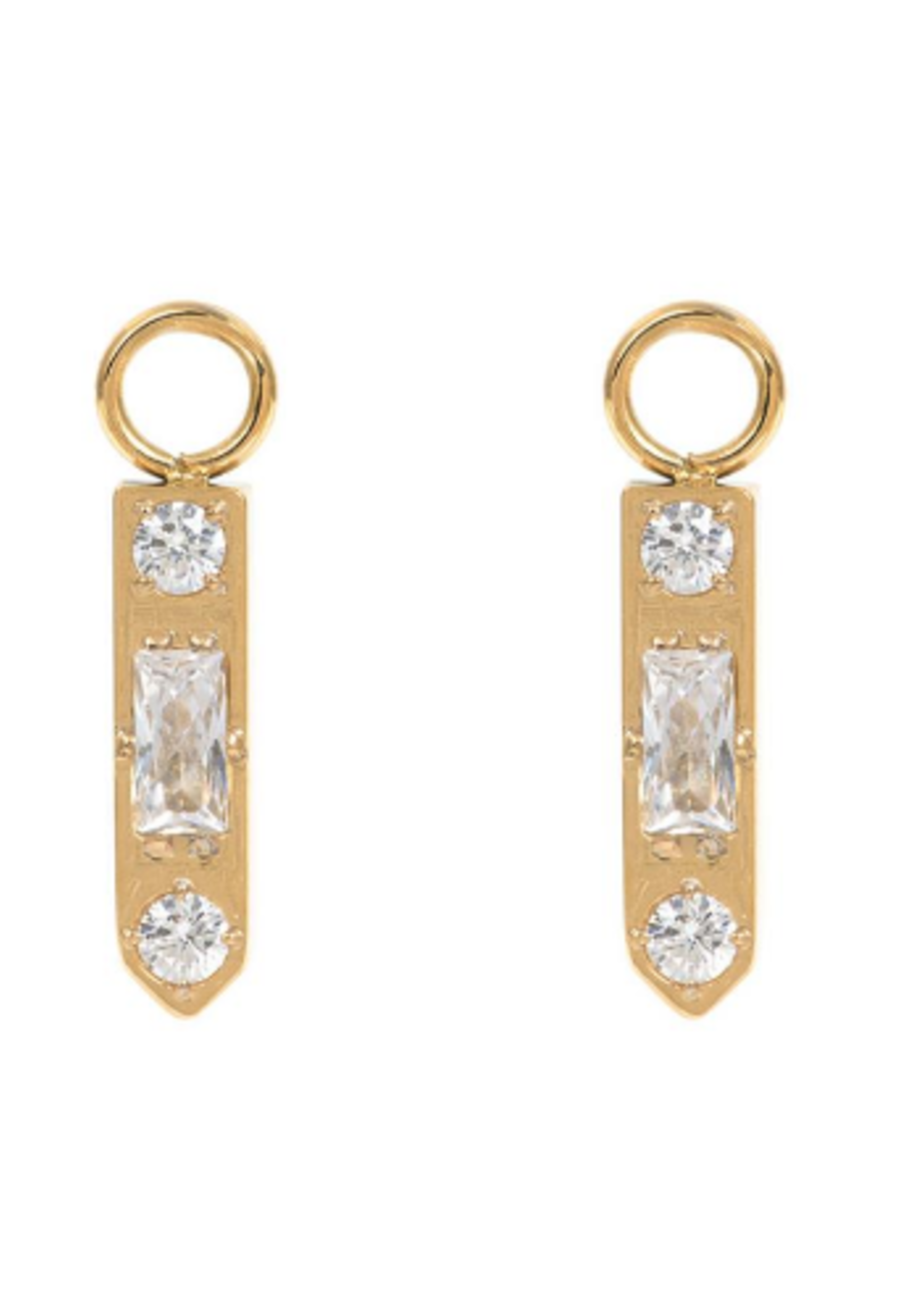 iXXXi Jewelry IXXXI - Charm hoop sparkle Goud, Zilver of Rose