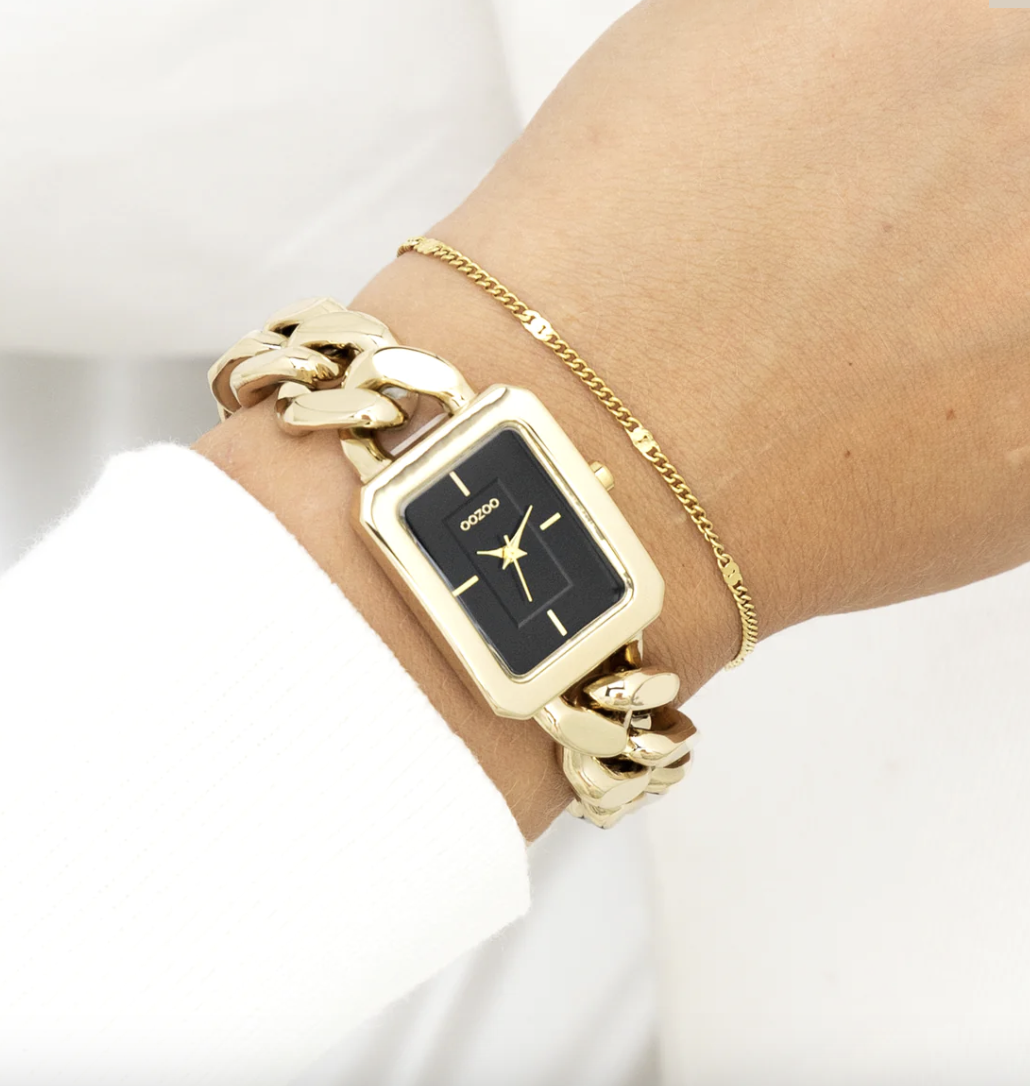 OOZOO OOZOO - Horloge met goudkleurige schakelarmband - C11274