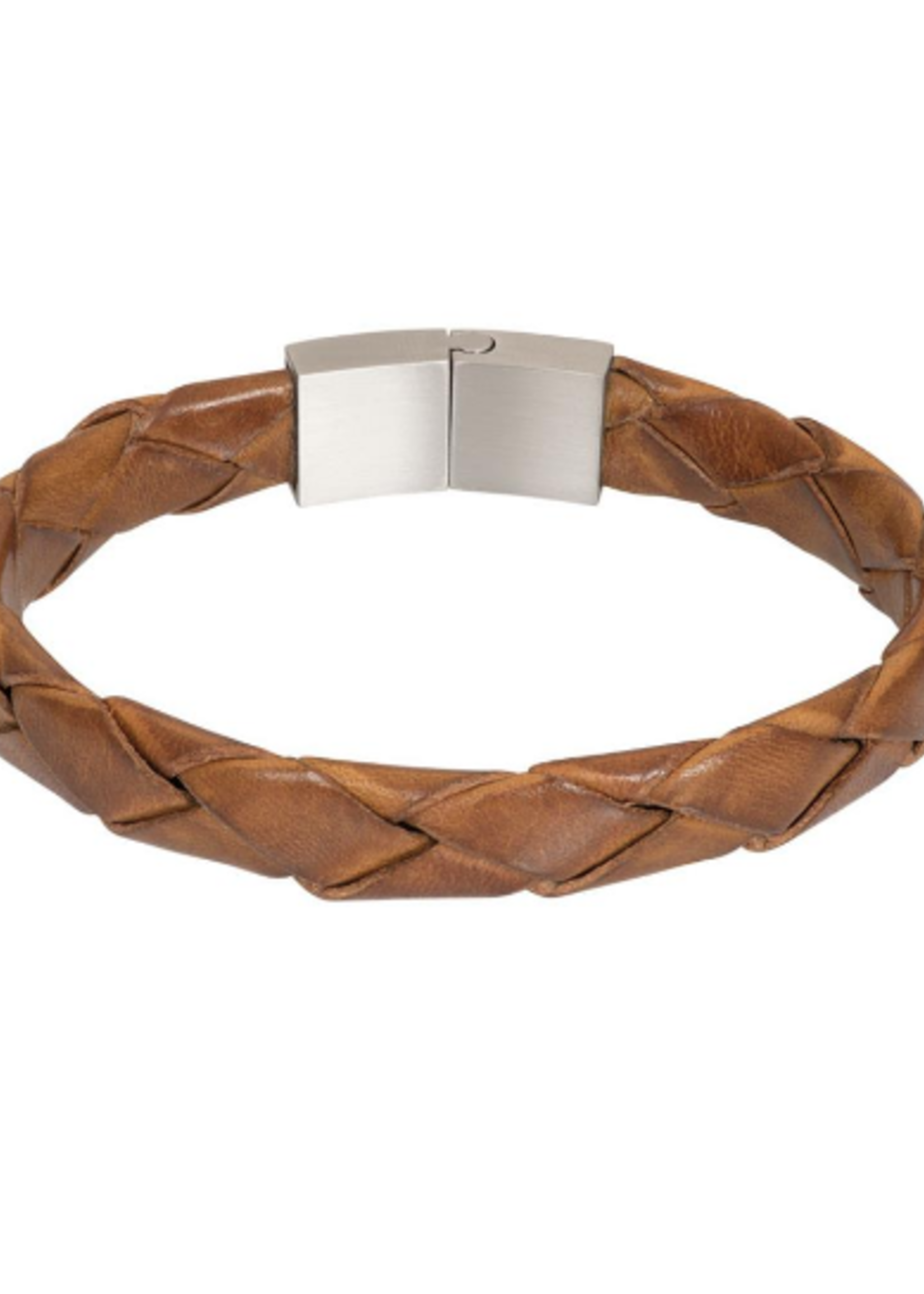 iXXXi Jewelry IXXXI - Armband heren Alan bruin leer MAAT 22