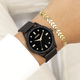OOZOO OOZOO - Horloge met zwarte metalen mesh armband - C11284
