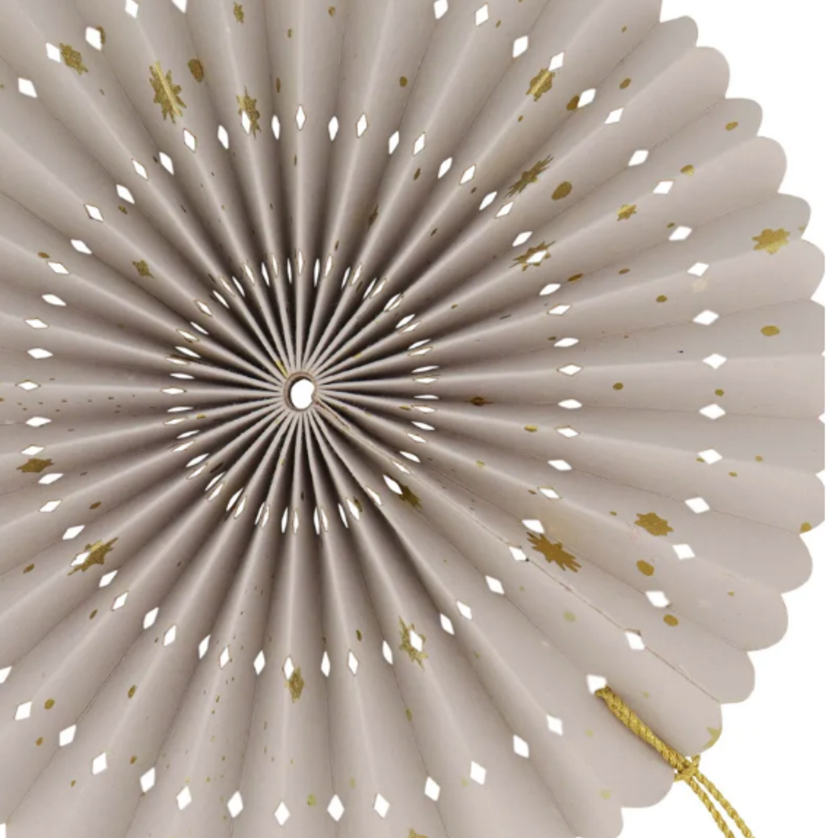 ZUSSS ZUSSS - Papieren waaier met sterren zand/zwart 20cm