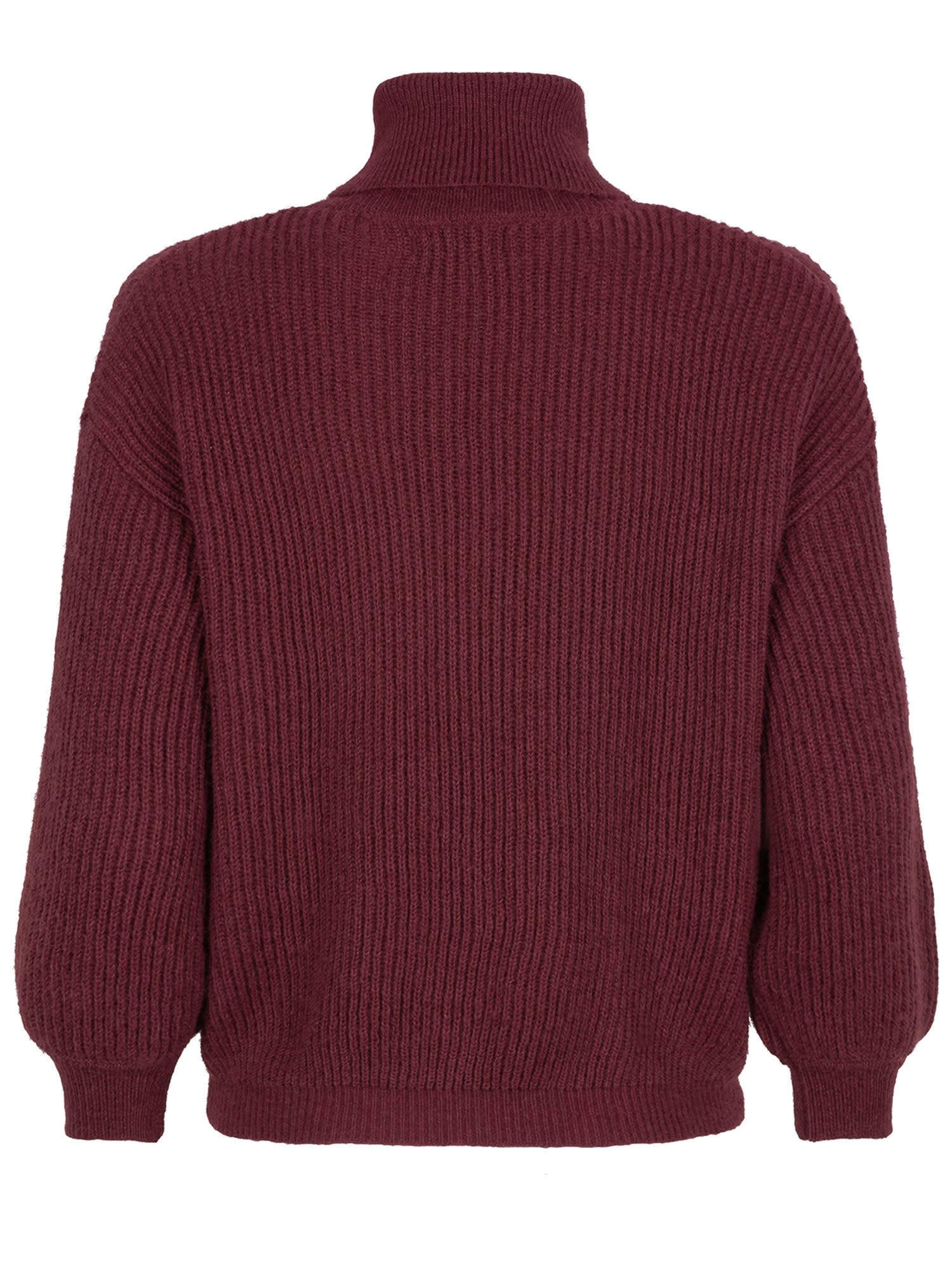 YDENCE YDENCE - Knitted sweater karlijn wine red MAAT XL