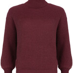 YDENCE YDENCE - Knitted sweater karlijn wine red MAAT XL