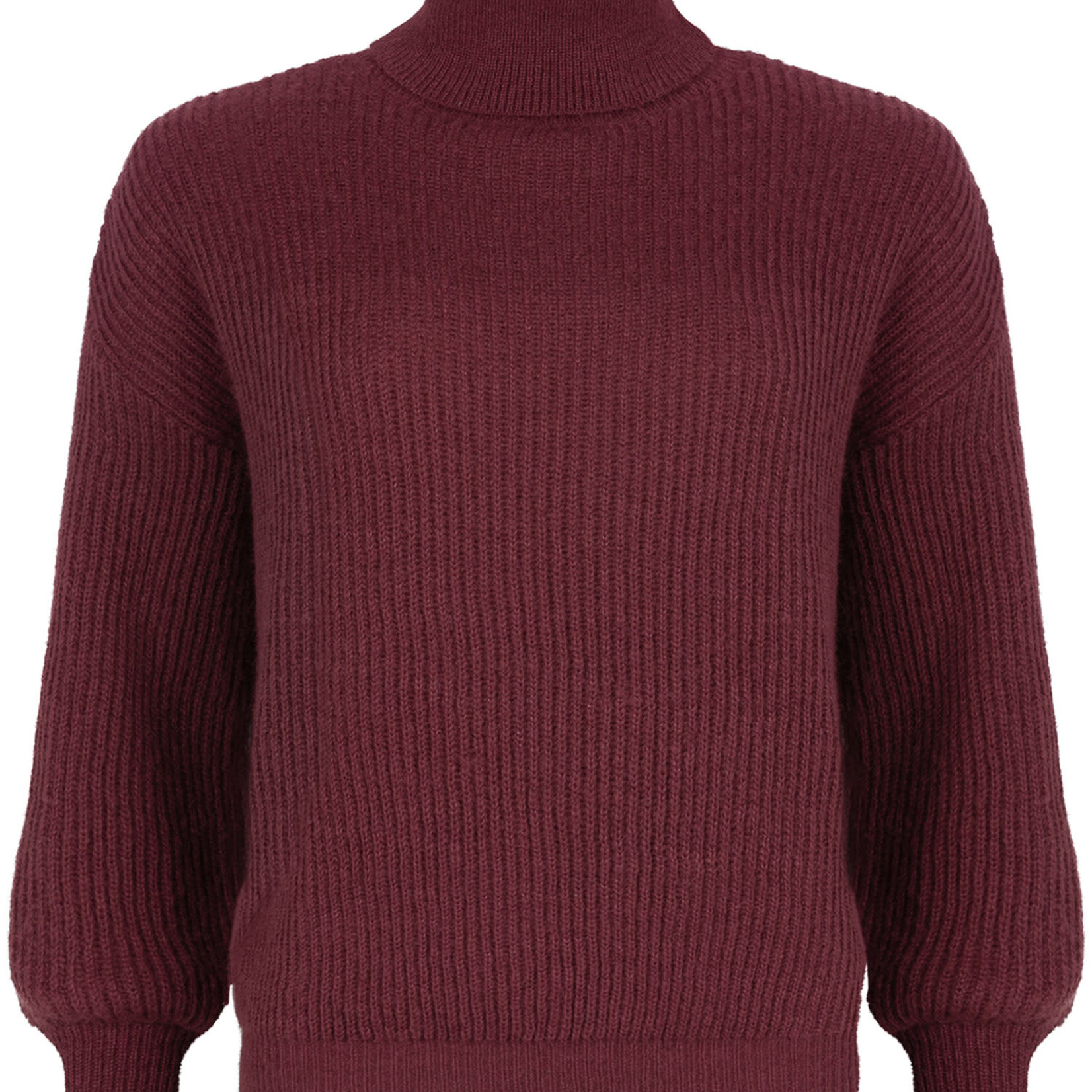 YDENCE YDENCE - Knitted sweater karlijn wine red MAAT XL