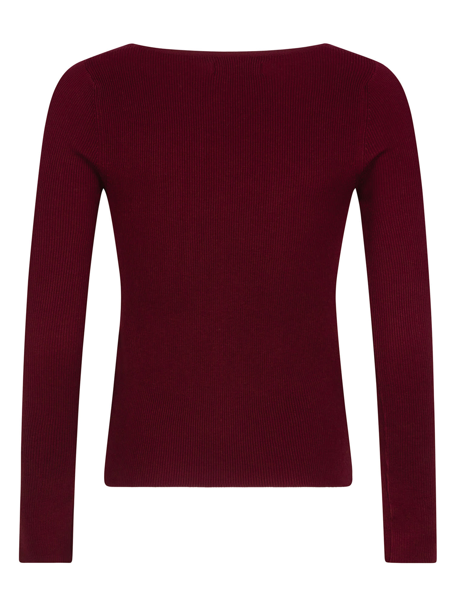 YDENCE YDENCE - Knitted top Chiara wine red