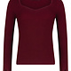 YDENCE YDENCE - Knitted top Chiara wine red