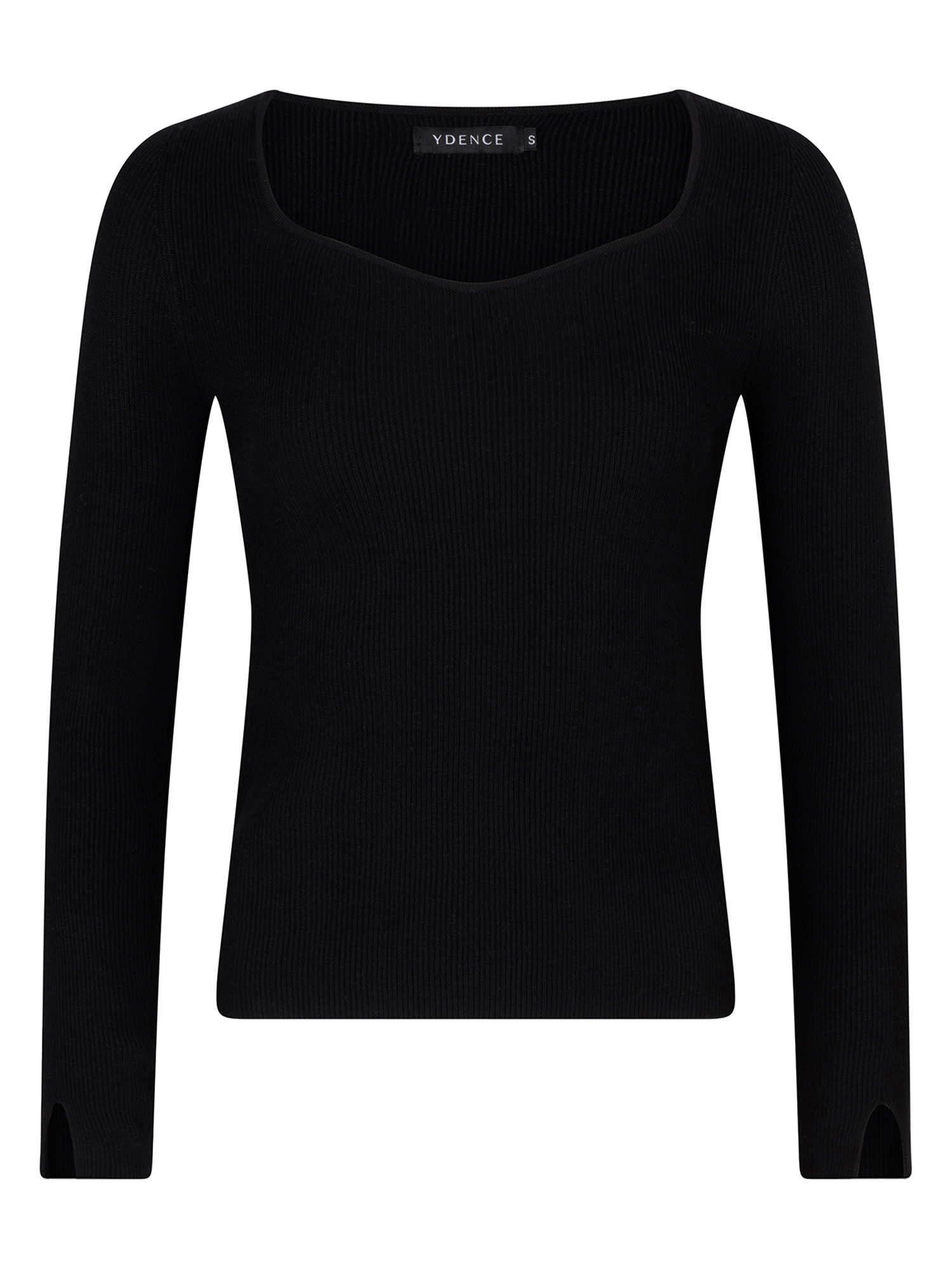YDENCE YDENCE - Knitted top chiara black