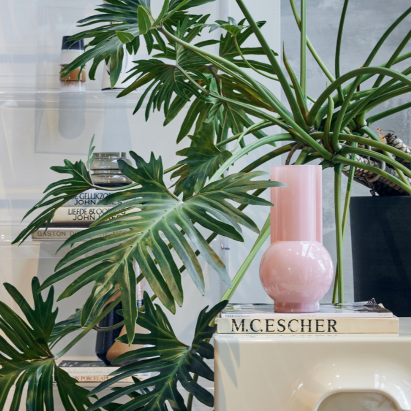 HKLIVING HKLIVING - Glass vase flamingo pink AGL4498