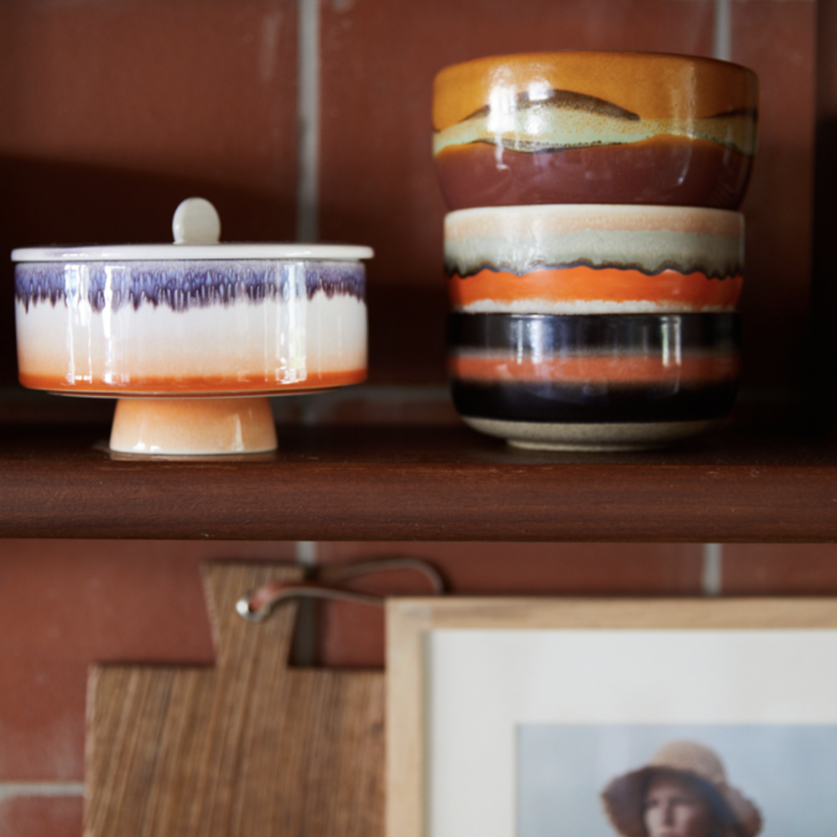 HKLIVING HKLIVING - 70's Bonbon schaal Mauve ACE7283