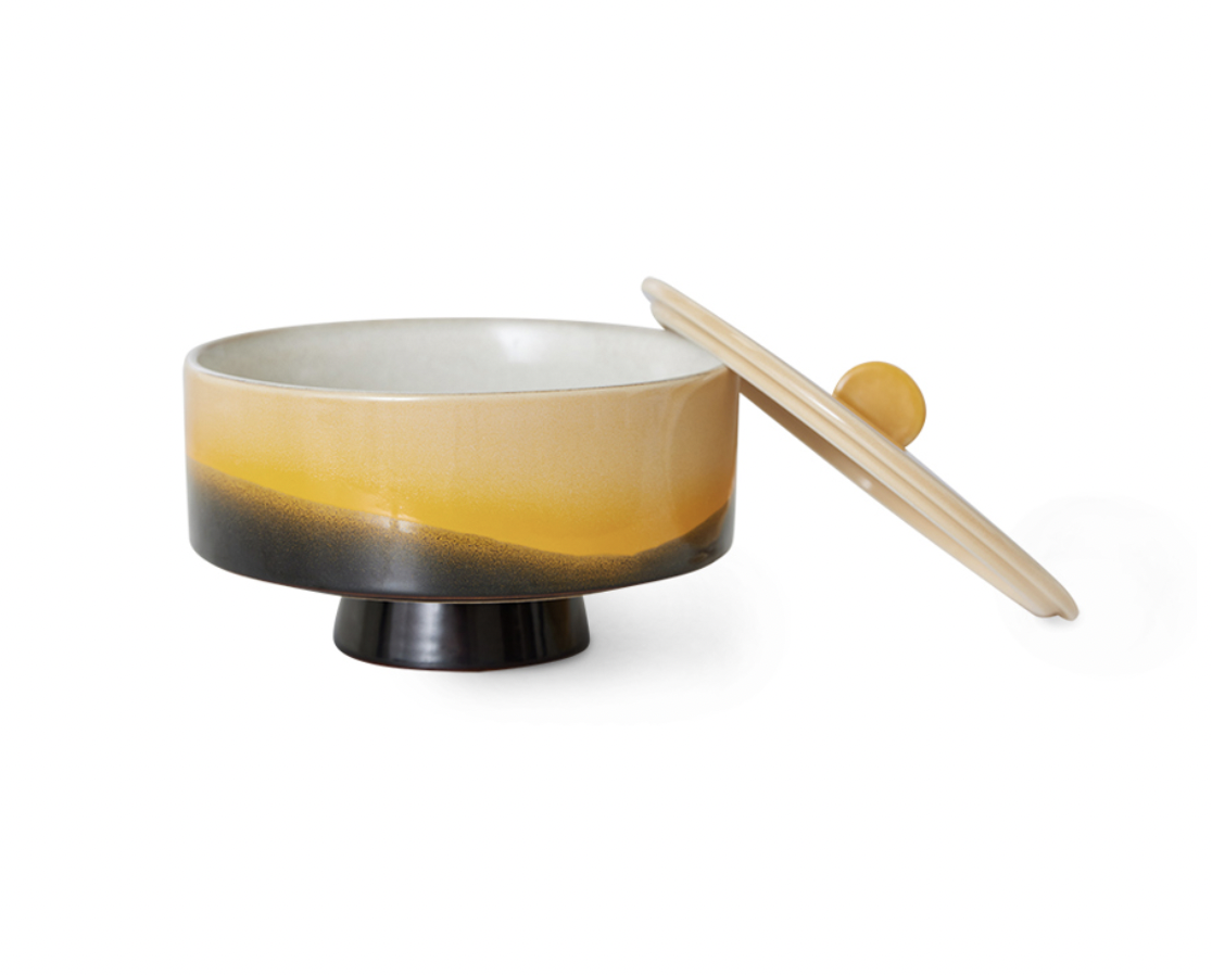 HKLIVING HKLIVING - 70's ceramics bonbon bowl sunshine ACE7284