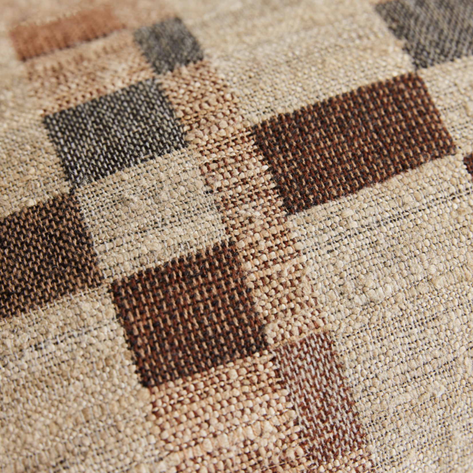 HKLIVING HKLIVING - Kussen zijde Rural bruintinten 40x25cm TKU2194