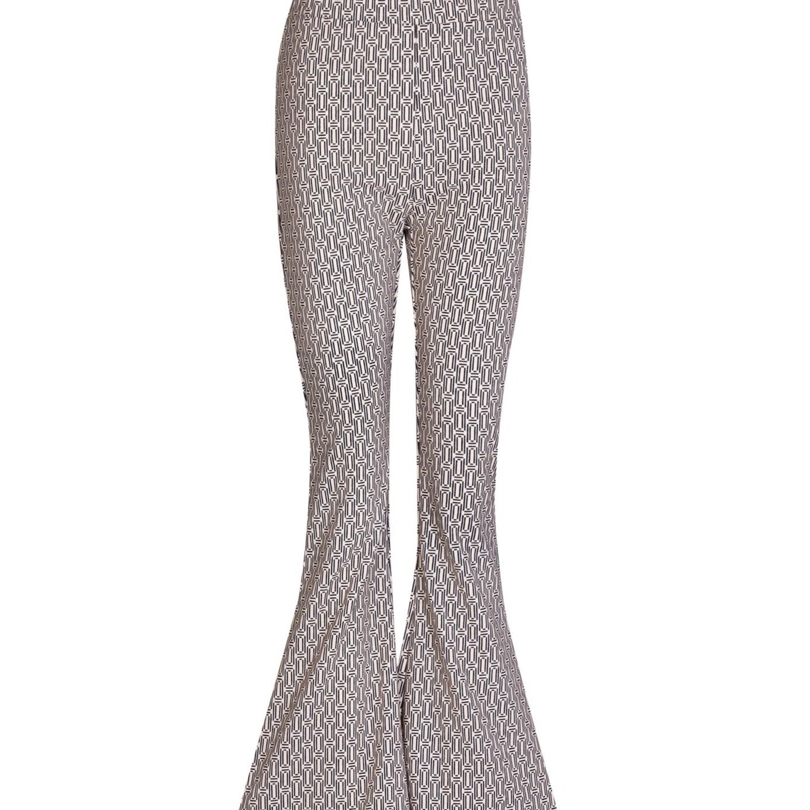 FLURESK FLURESK - Broek Eloise Zand/Zwart MAAT 42