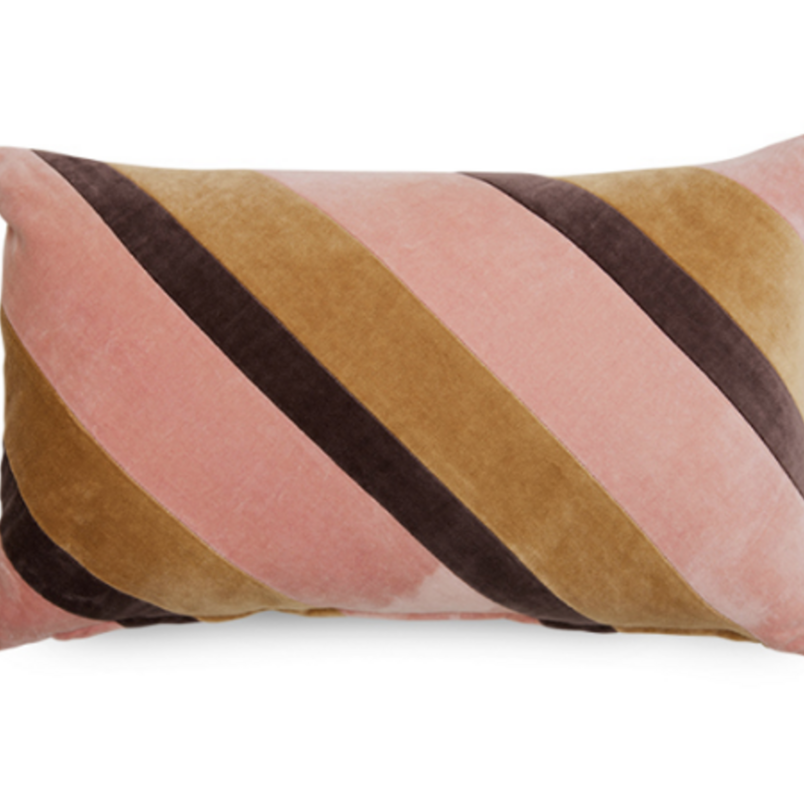 HKLIVING HKLIVING - Kussen fluweel gestreept Sunkissed 50x30cm TKU2178