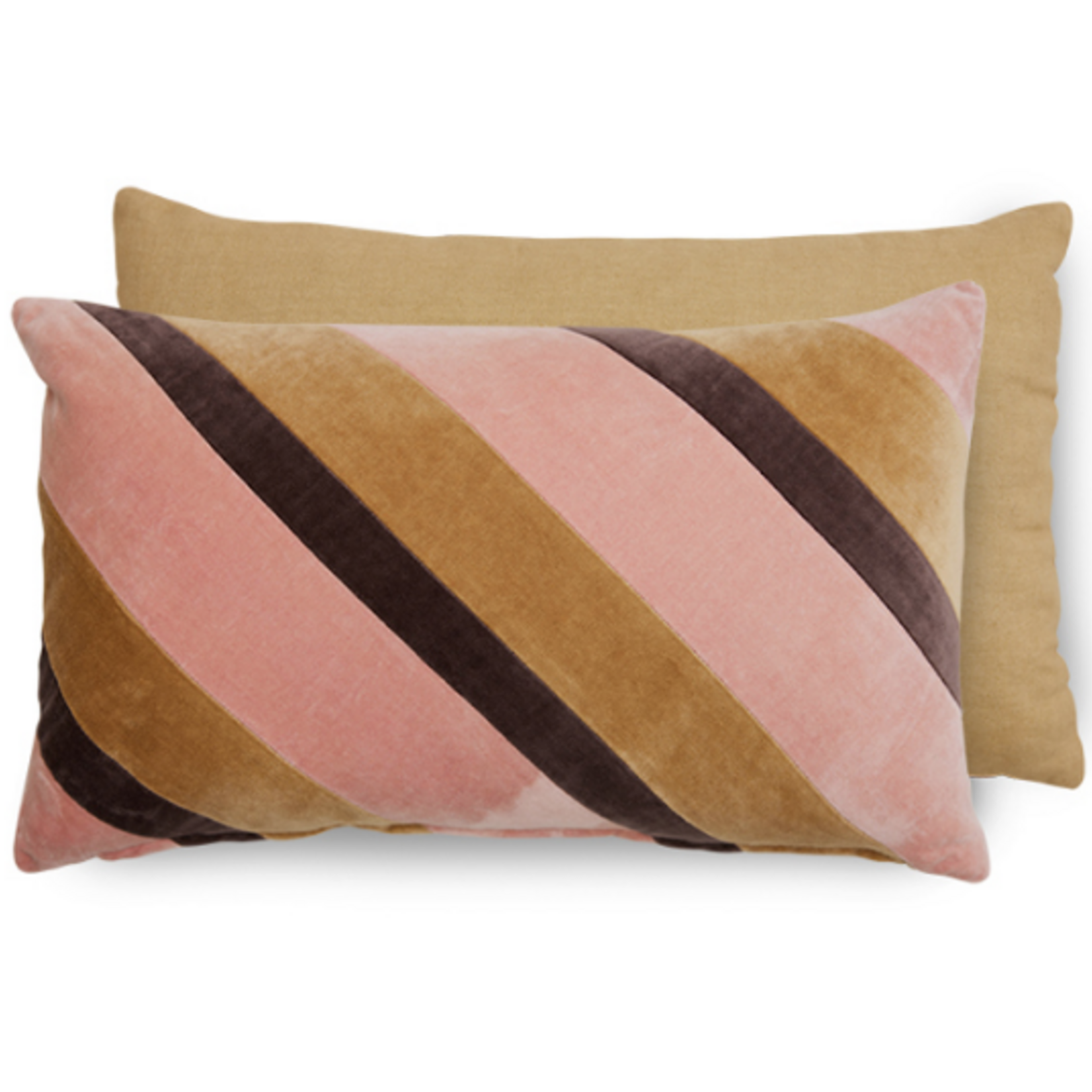 HKLIVING HKLIVING - Kussen fluweel gestreept Sunkissed 50x30cm TKU2178